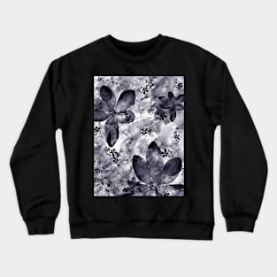 Black Floral Crewneck Sweatshirt